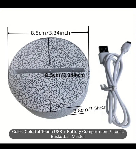 Basketball 3D Table Lamp LED Creative Gift Visual Colorful Night Light Gift Light
