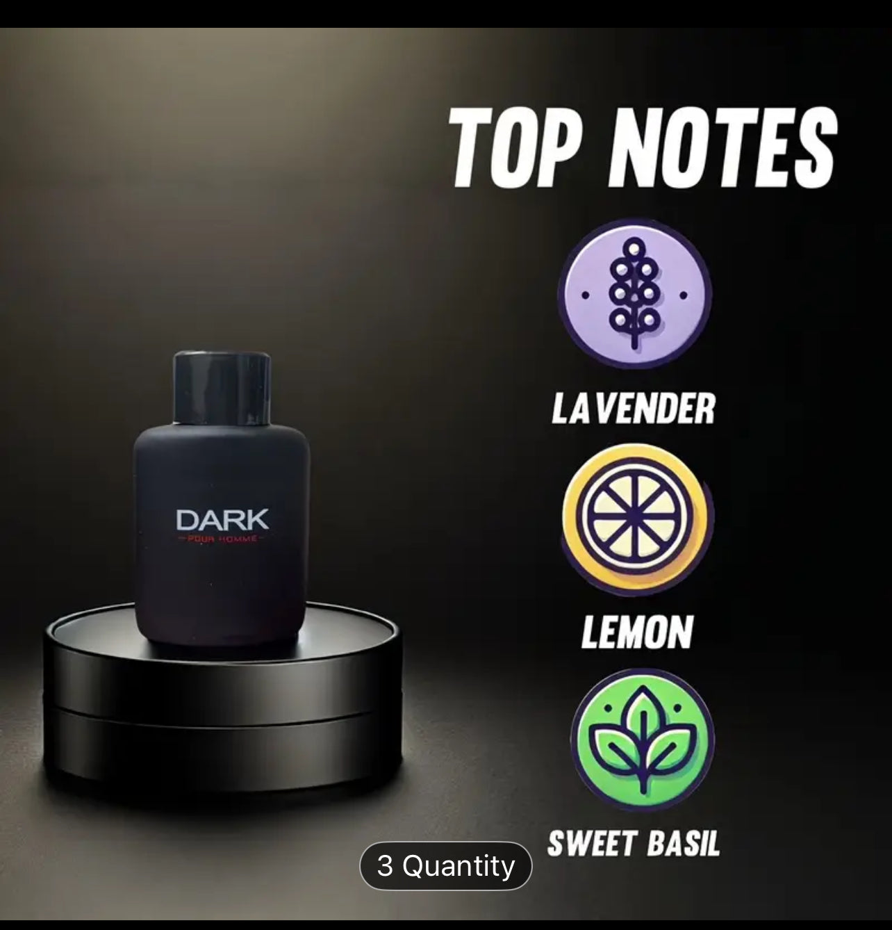Valentine'S Day'S Gift, Gift for Loved One Men'S EDP 3.4Oz DARK NOIR, Top Notes Lavender/Lemon/Sweet Basil