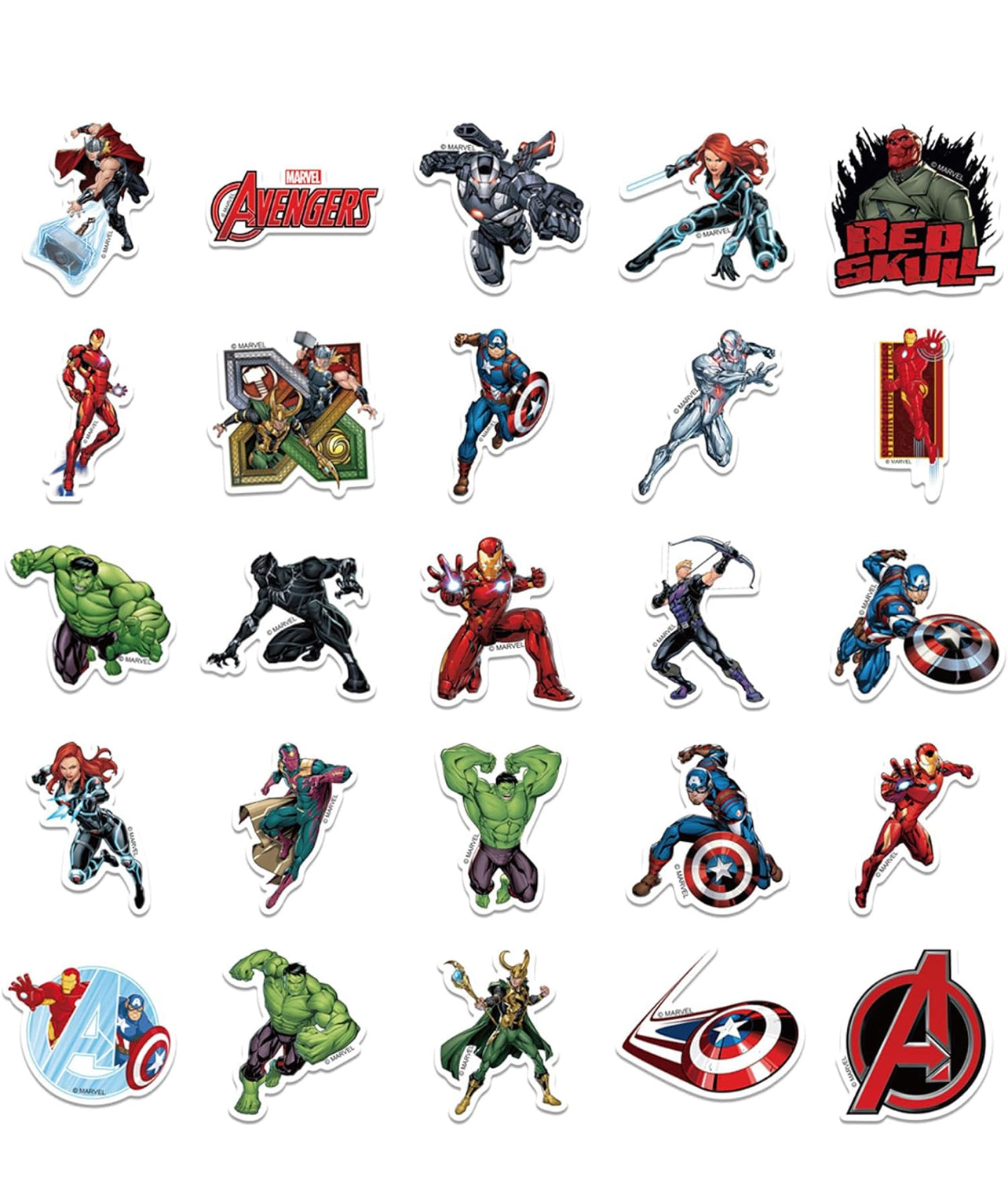 Superhero Stickers for Water Bottles – 100pcs Cartoon Stickers for Kids, Teens, Adults – Waterproof Vinyl Decal Sticker for Laptop, Phone, Skateboard, Scrapbook, Party Favors, Gifts