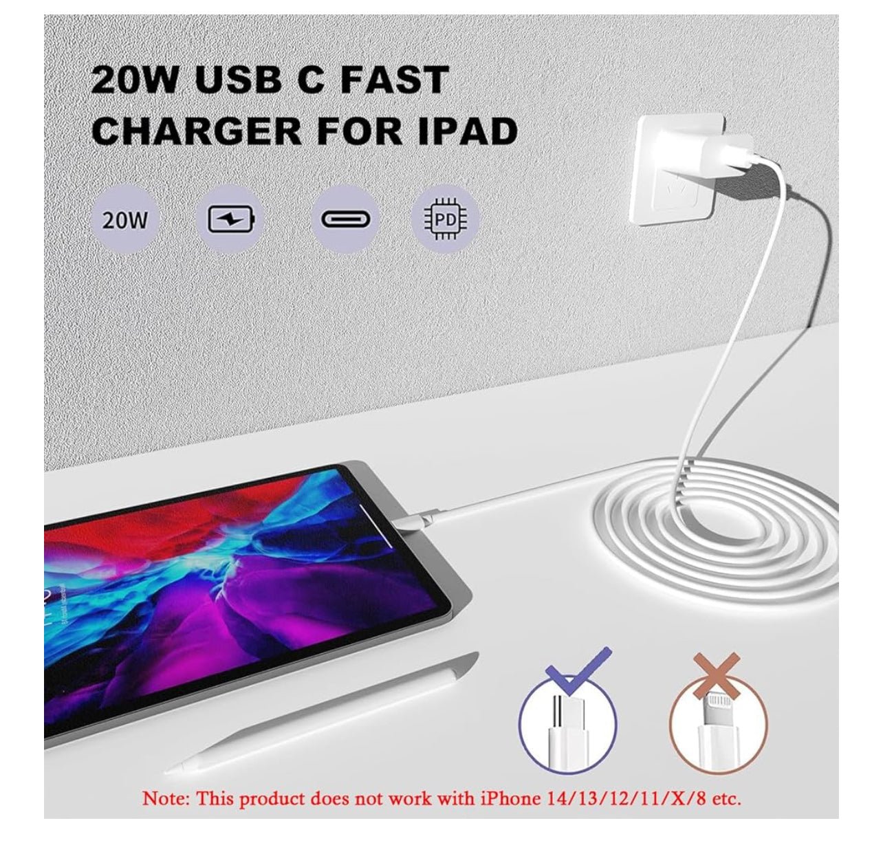 iPhone 17 16 15 Charger Fast Charging,2Pack 20W Apple iPad USB C Wall Chrager Block with 6FT USB C to C Cable for iPhone 17/Pro/Pro Max/17 Air/ 16/16 Pro/16 Pro Max/15/Plus/Pro/Pro Max
Amazon's Ch