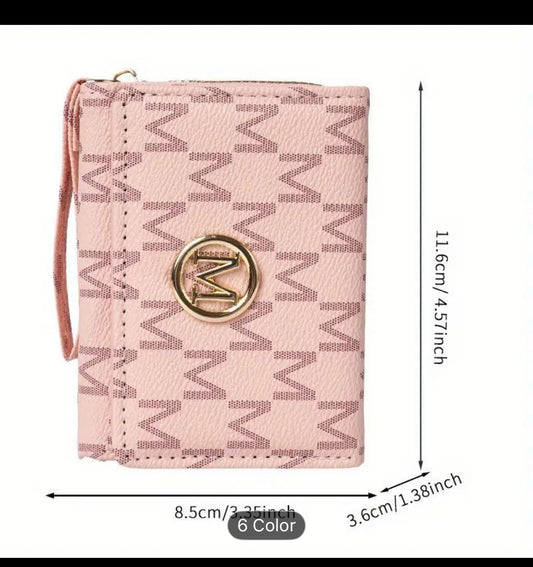 2025 New Women'S Wallet Short Style European and American PU High-end Coin Purse Printed Multi-card Slot Small Wallet Money Clip Card Holder