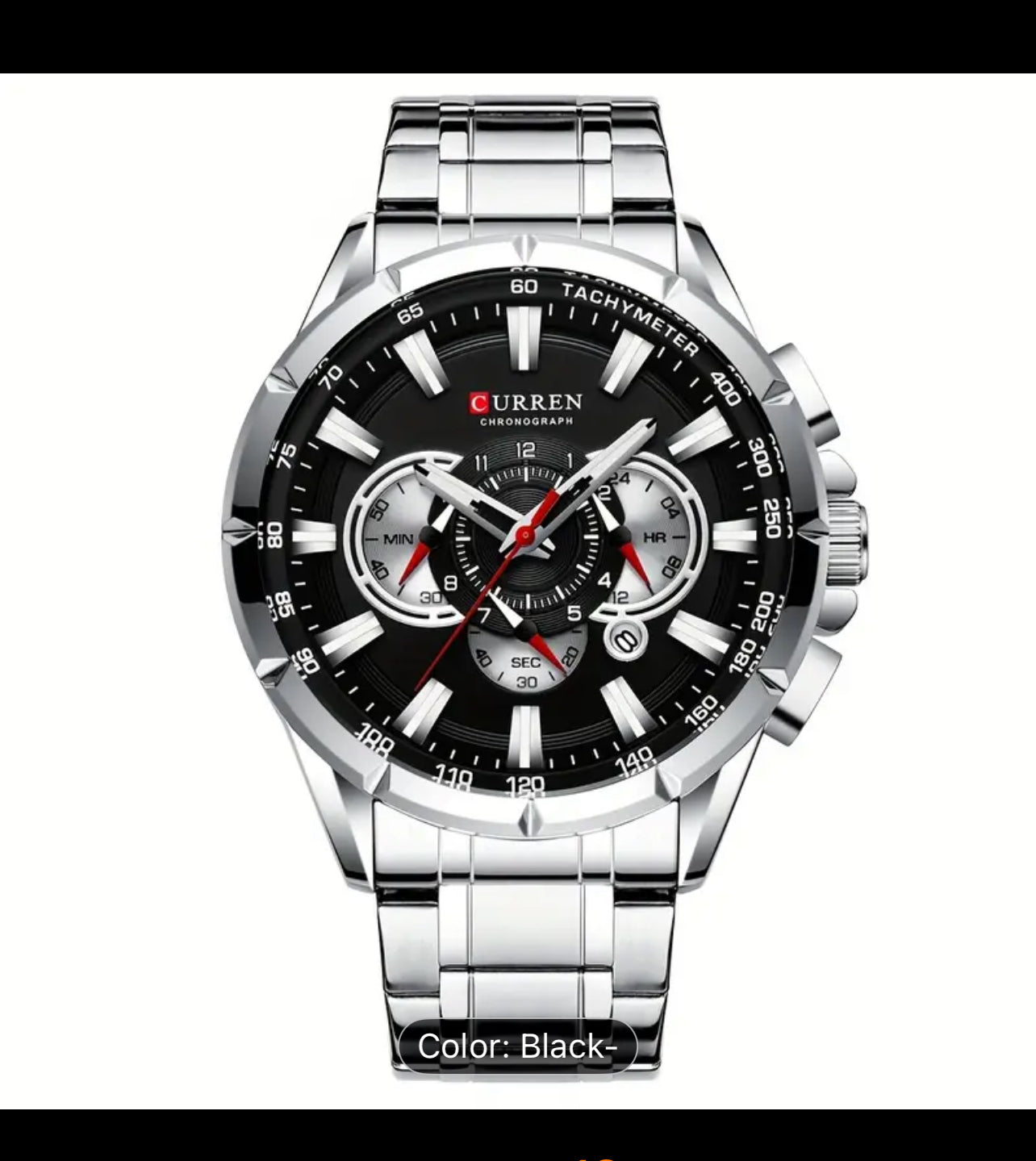 Curren Wrist Watch Men Chronograph Business Quartz Watch 24-hour Time Display Man Sport Watches