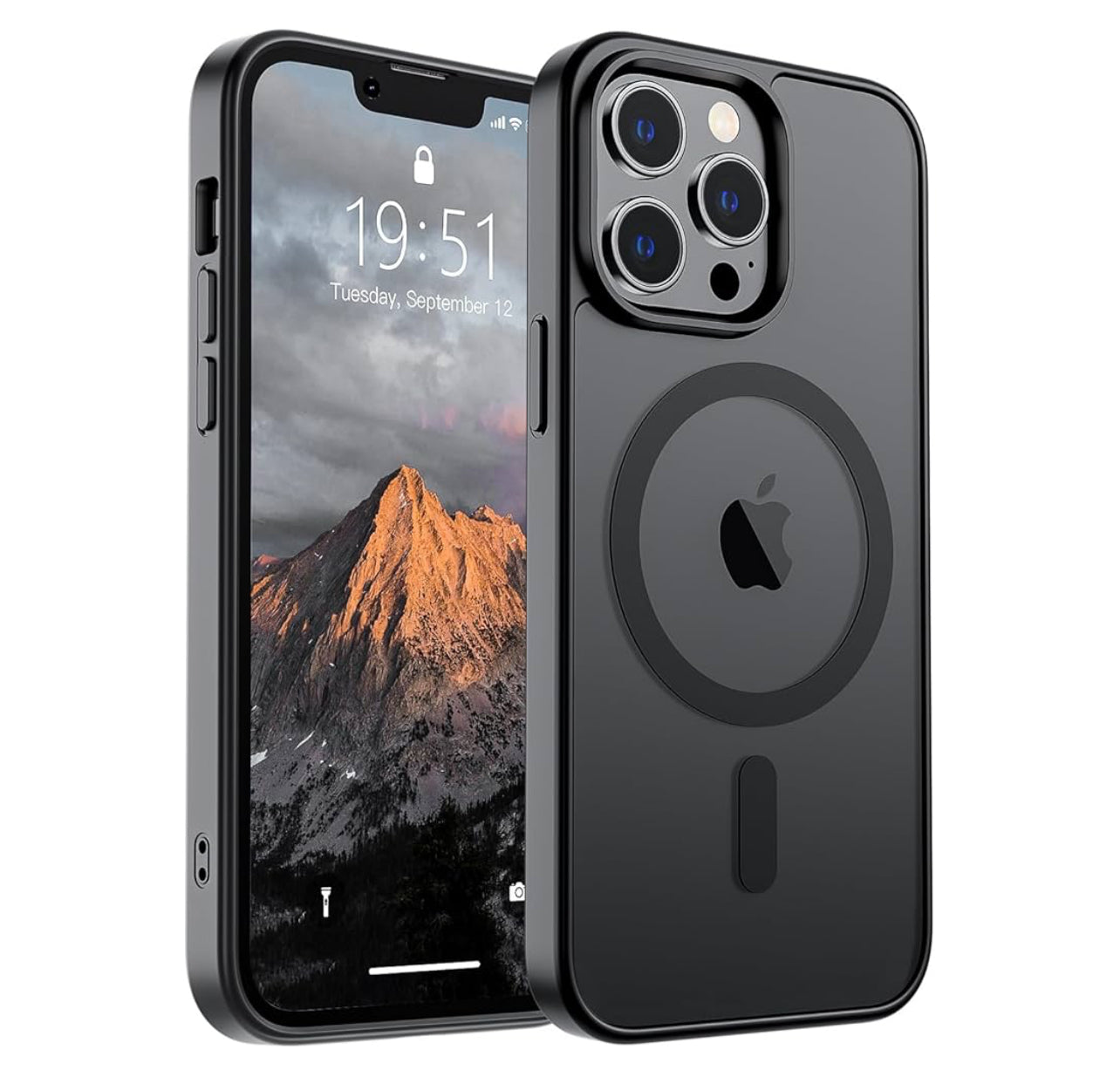 SUPFINE Magnetic for iPhone 13 Pro Max Case (Compatible with MagSafe) (Military Grade Drop Protection) Translucent Matte Shockproof