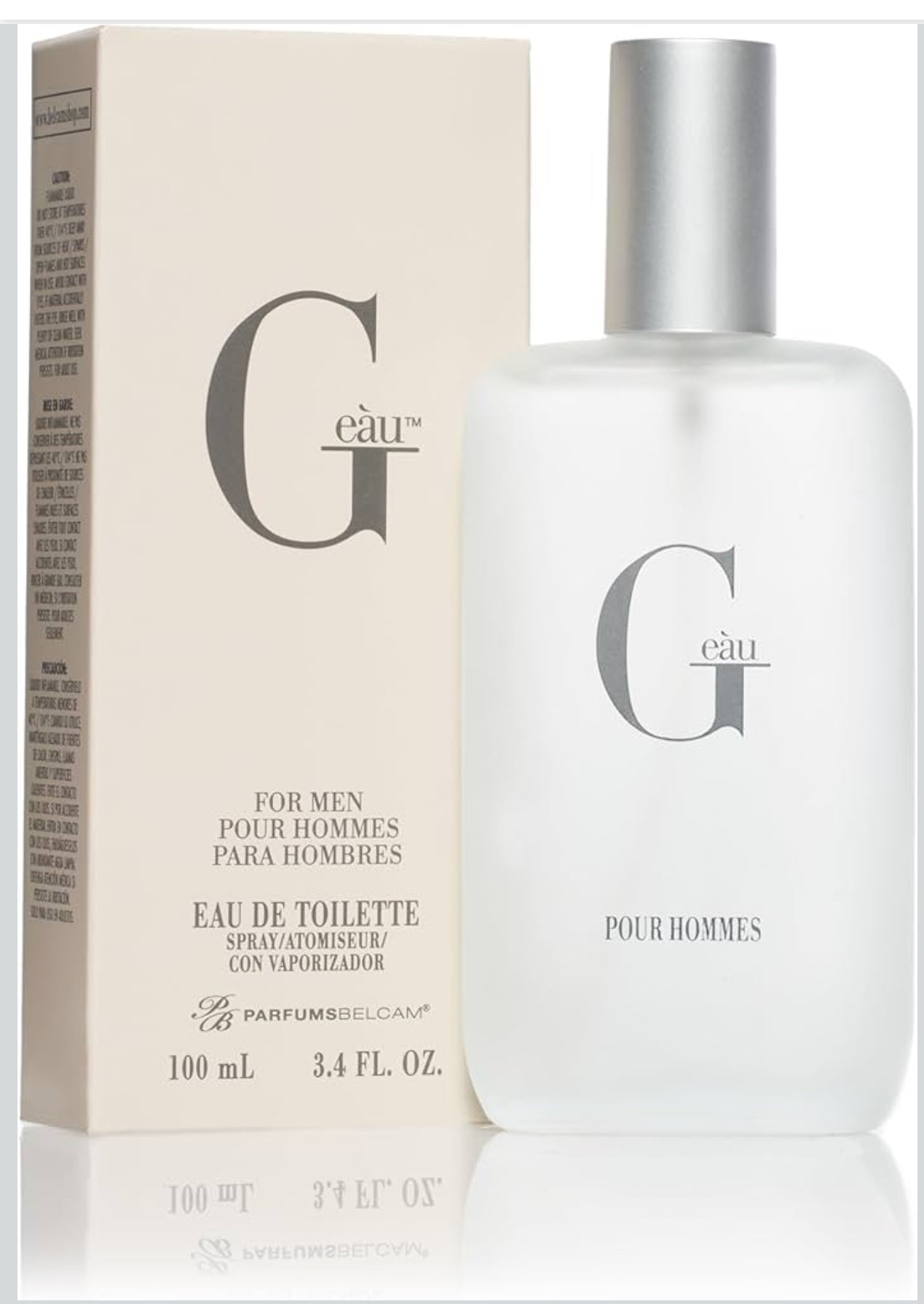 PB ParfumsBelcam G eàu Eau de Toilette Perfume Spray for Men - 3.4 Fl Oz Affordable Long Lasting Cologne, Modern Masculine Scent with Woody Citrus Fragrance Made with Premium Oils for All Day Use