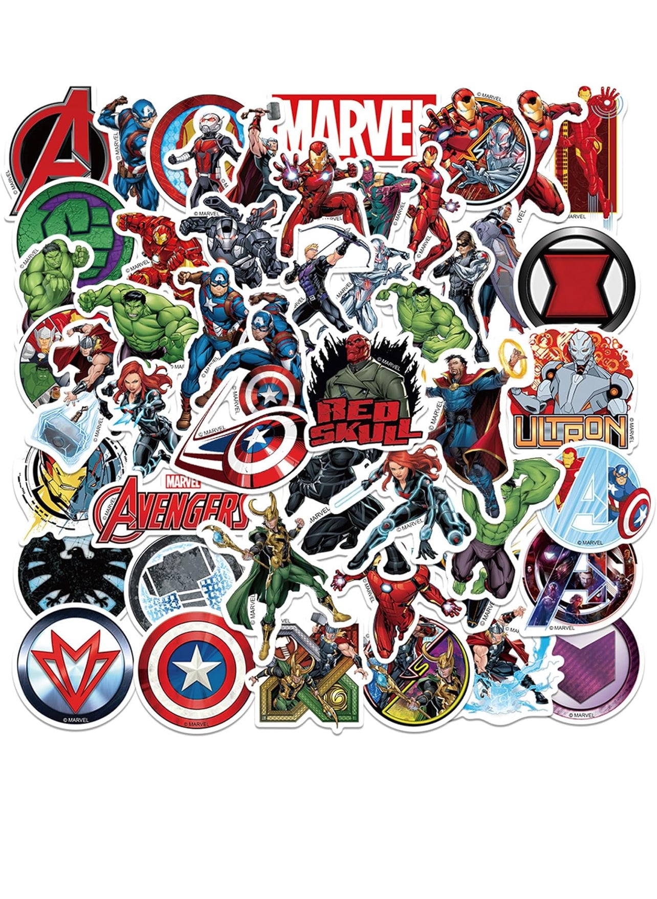 Superhero Stickers for Water Bottles – 100pcs Cartoon Stickers for Kids, Teens, Adults – Waterproof Vinyl Decal Sticker for Laptop, Phone, Skateboard, Scrapbook, Party Favors, Gifts