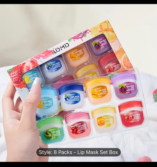 (7g*8pcs) moisturizing lip mask set box, moisturizing and nourishing, caring for lips, keeping moisture all day, creating attractive lips-suitable for Valentine's Day gifts, gifts and party gifts.