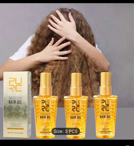 3pcs Amino Acid PURC Morocco Argan Oil Nourishing Hair Oil Smoothing Shine Soft Hair Serum Damaged Frizz Dry Hair Hair Care Oil