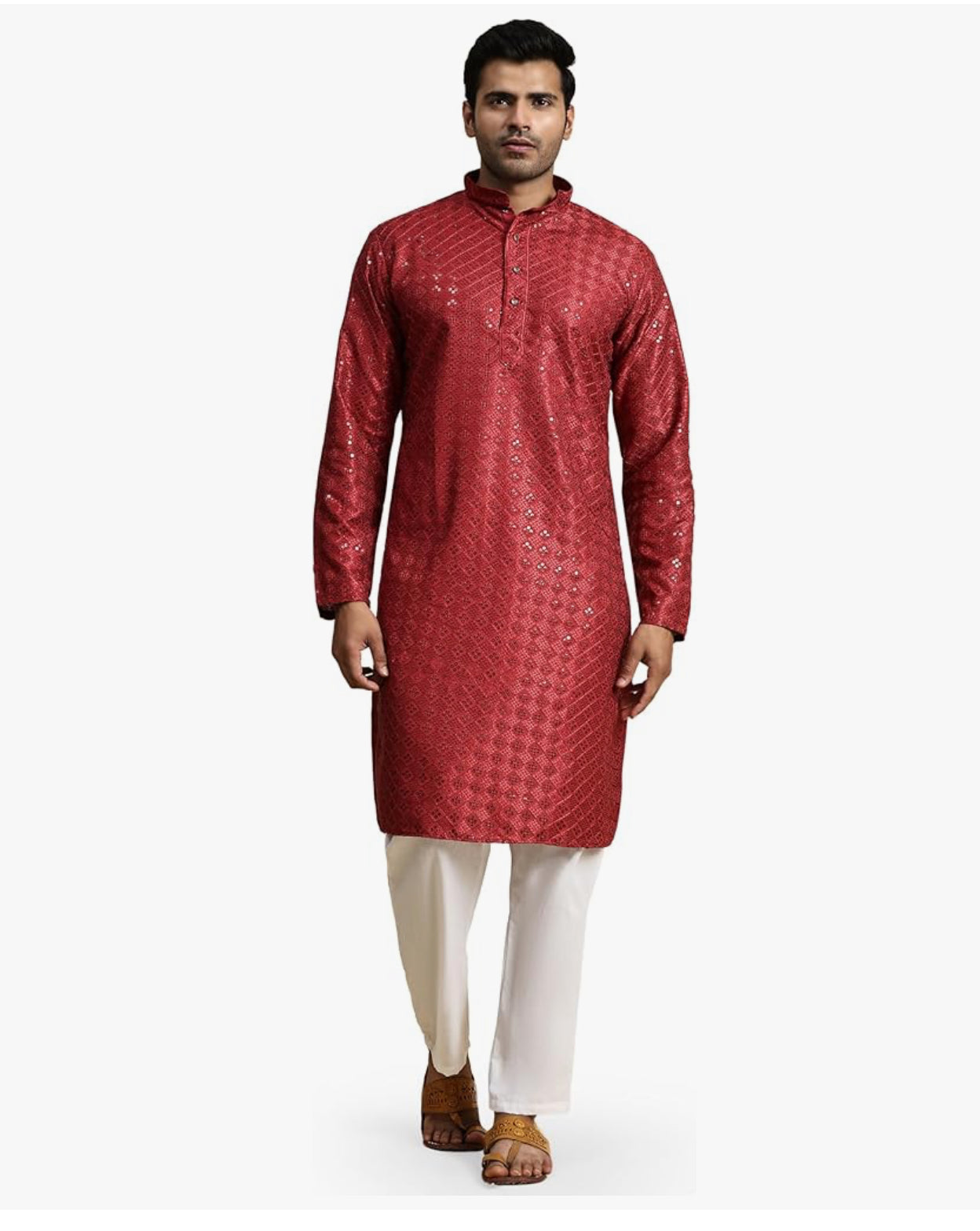 Mens Indian Traditional Cotton Kurta Sets, Men Kurta Set Indian Wedding Dress (A-117)