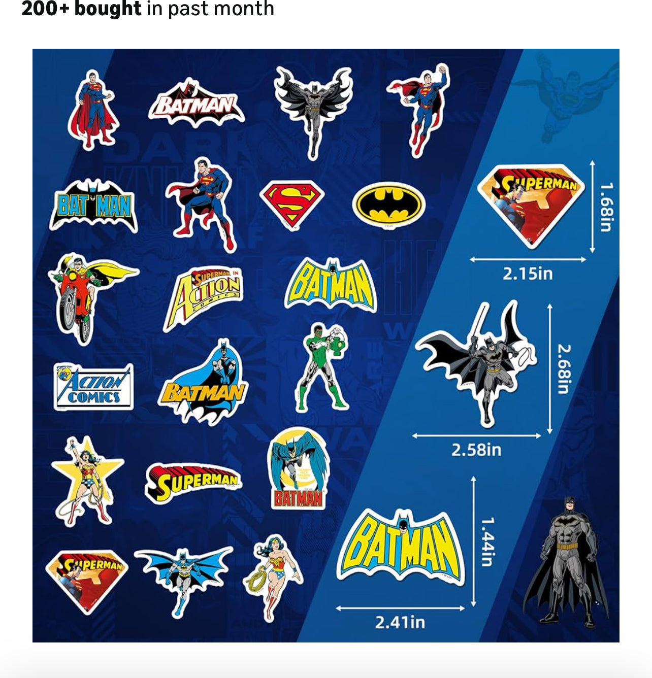Superhero Stickers for Water Bottles – 100pcs Cartoon Stickers for Kids, Teens, Adults – Waterproof Vinyl Decal Sticker for Laptop, Phone, Skateboard, Scrapbook, Party Favors, Gifts