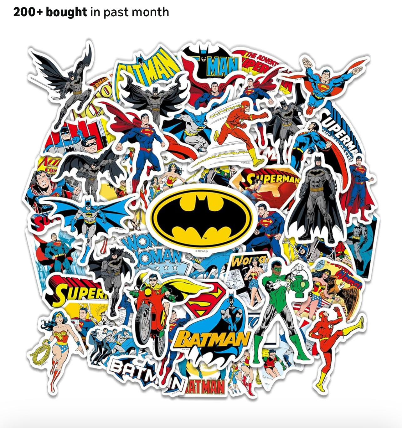 Superhero Stickers for Water Bottles – 100pcs Cartoon Stickers for Kids, Teens, Adults – Waterproof Vinyl Decal Sticker for Laptop, Phone, Skateboard, Scrapbook, Party Favors, Gifts