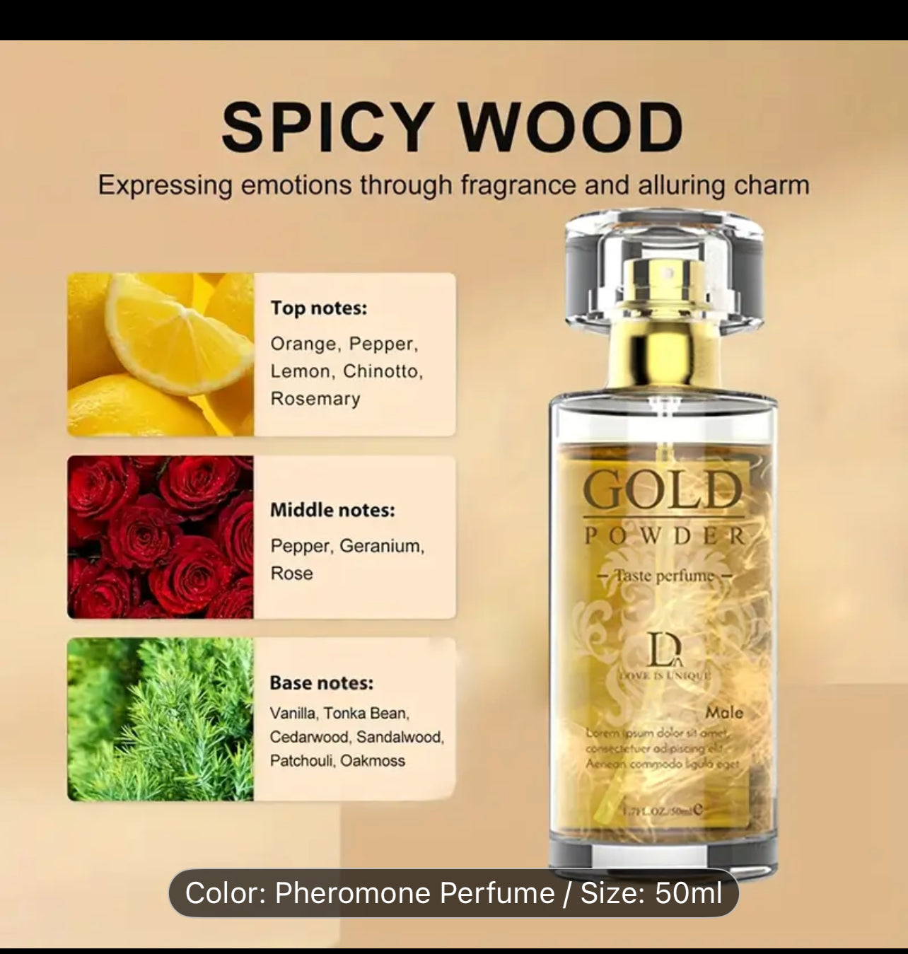 Men's pheromone Guli perfume, long-lasting high-quality Men's pheromone perfume attracts women, and the unique fragrance highlights your handsome charm