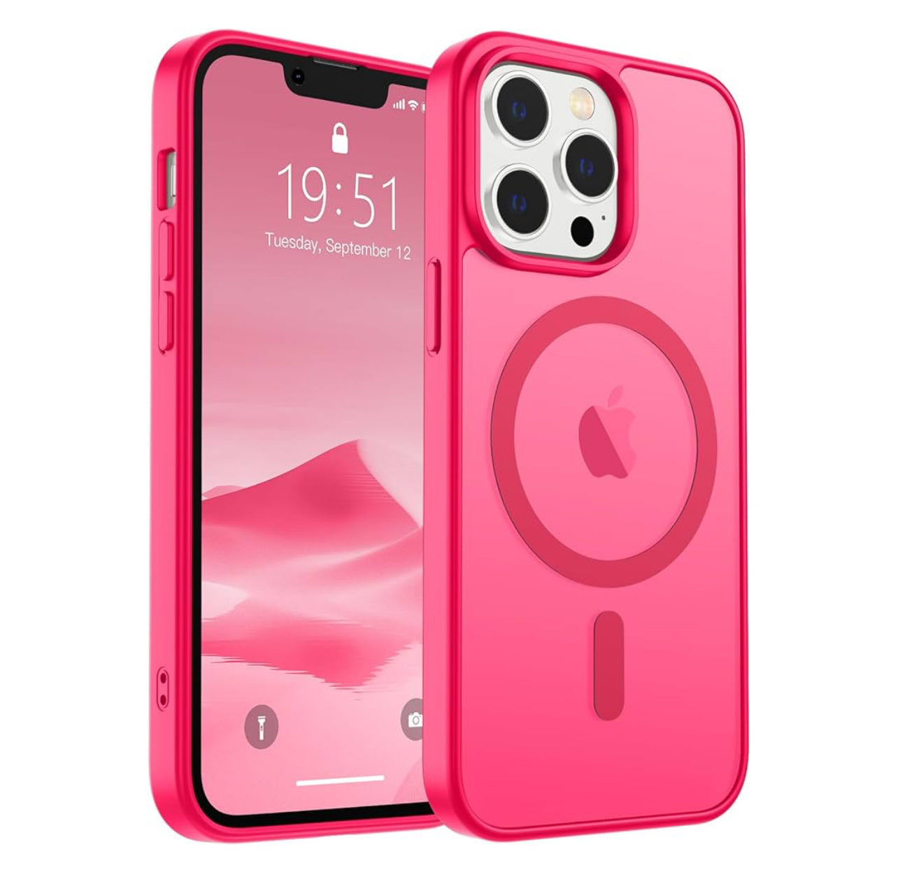 SUPFINE Magnetic for iPhone 13 Pro Max Case (Compatible with MagSafe) (Military Grade Drop Protection) Translucent Matte Shockproof