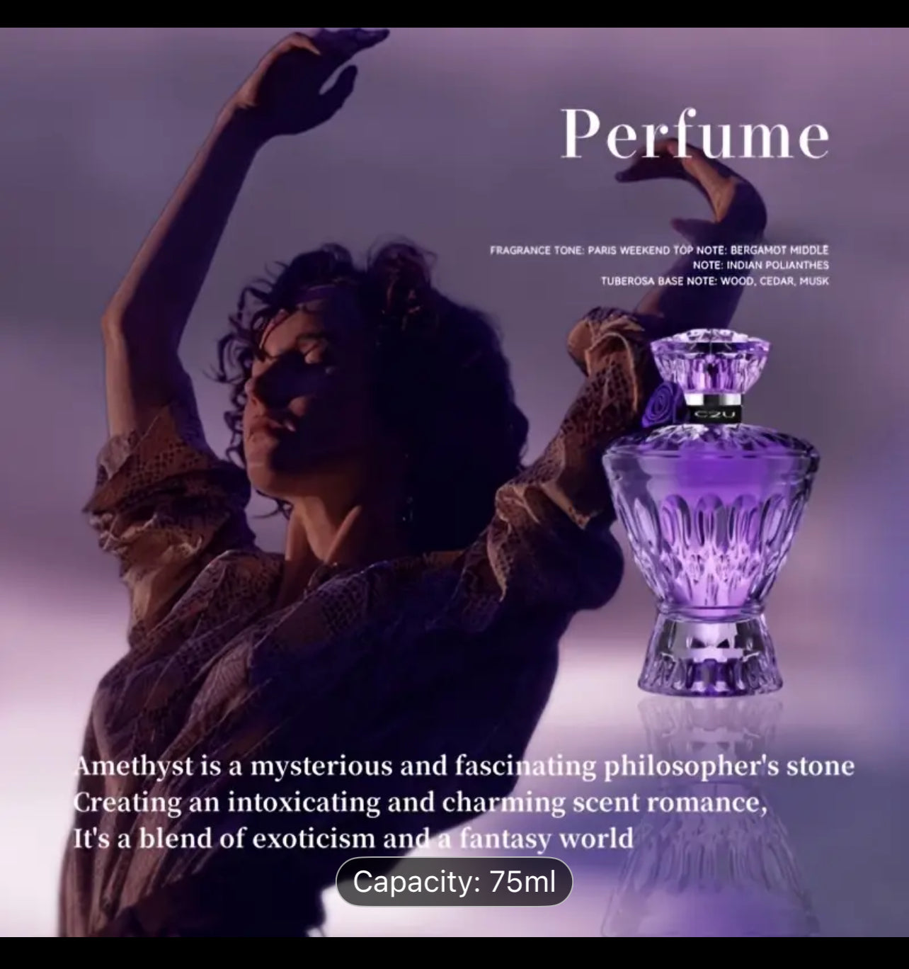 75ml Twilight Purple Lover Lavender Eau De Parfum for College Students Valentine's Day Nightclub Party Dating Party Women's Perfume