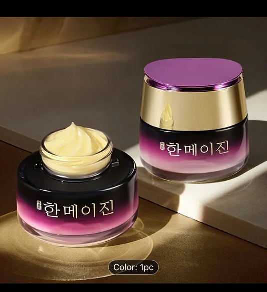 HANMJ Korean Beauty Gel Moisturizing Face Cream with Glycerin & Vitamin C - Hypoallergenic Hydrating & Nourishing Lotion for All Light Beige Types, Unisex Adult Skincare, Elegant Purple & Golden Packaging, Ideal Gift for Mom & Girlfriend, Daily Facial Car