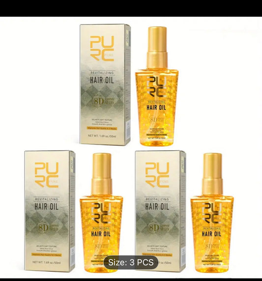 3pcs Amino Acid PURC Morocco Argan Oil Nourishing Hair Oil Smoothing Shine Soft Hair Serum Damaged Frizz Dry Hair Hair Care Oil