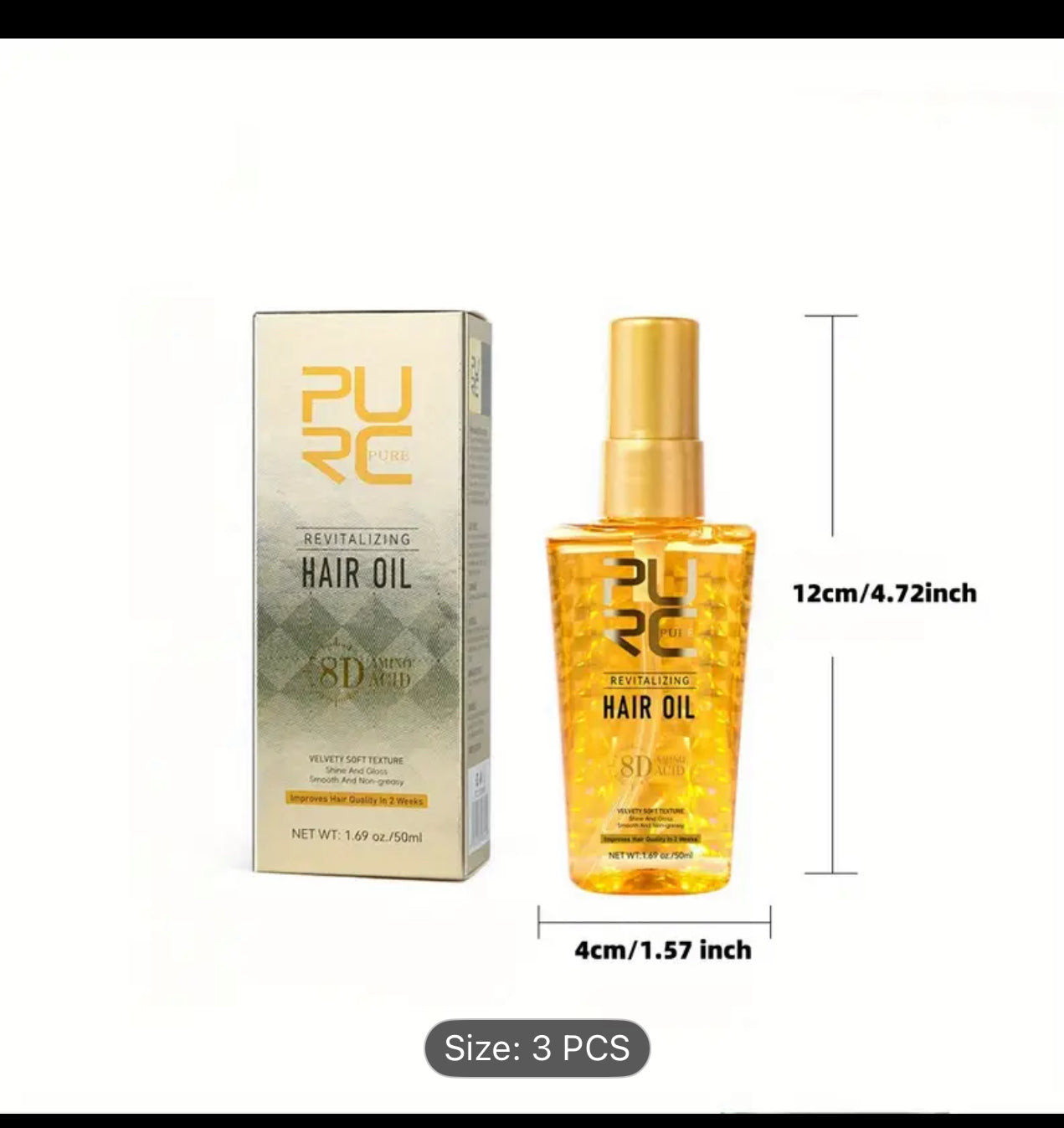 3pcs Amino Acid PURC Morocco Argan Oil Nourishing Hair Oil Smoothing Shine Soft Hair Serum Damaged Frizz Dry Hair Hair Care Oil