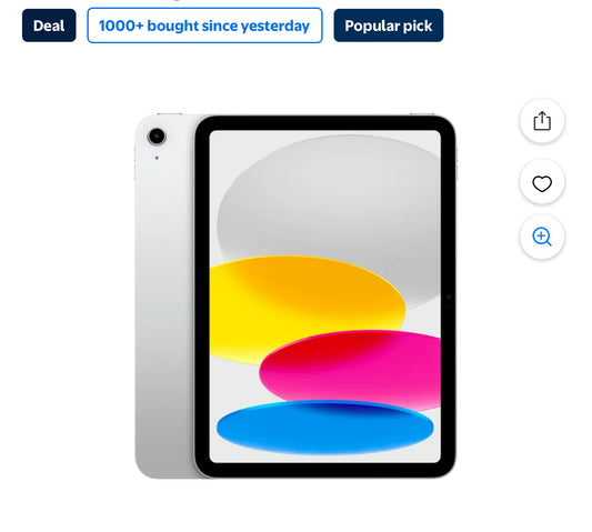 Apple 10.9-inch iPad Wi-Fi 256GB - Silver (10th Generation)
Free shipping