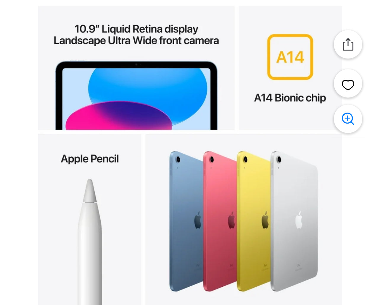 Apple 10.9-inch iPad Wi-Fi 256GB - Silver (10th Generation)
Free shipping
