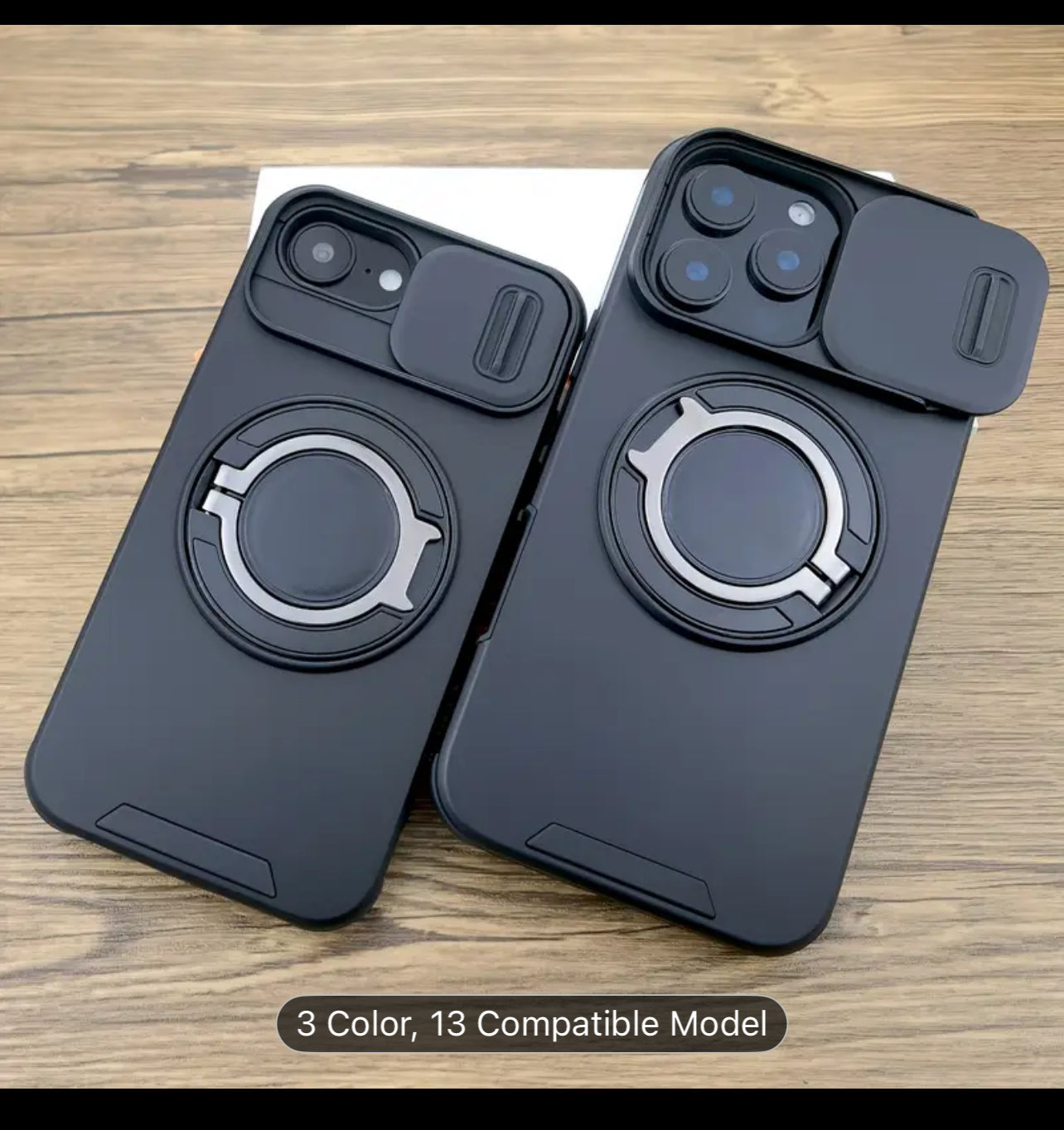 [Magnetic Car Bracket] Magnetic Car Bracket | Window Lens Protector with 360-Degree Rotating Ring & Strong Magnetic Suction Stand for iPhone 11, 12, 13, 14, 15, 16, 17 Pro Max, 17 Air | Shockproof Mobile Phone Protective Case | Valentine's Day Gifts, Birt